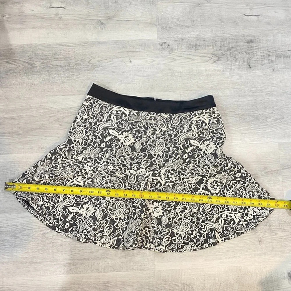 Rickis Quilted Brocade Jacquard Size  8 Ivory A-Line Skirt - Picture 12 of 15